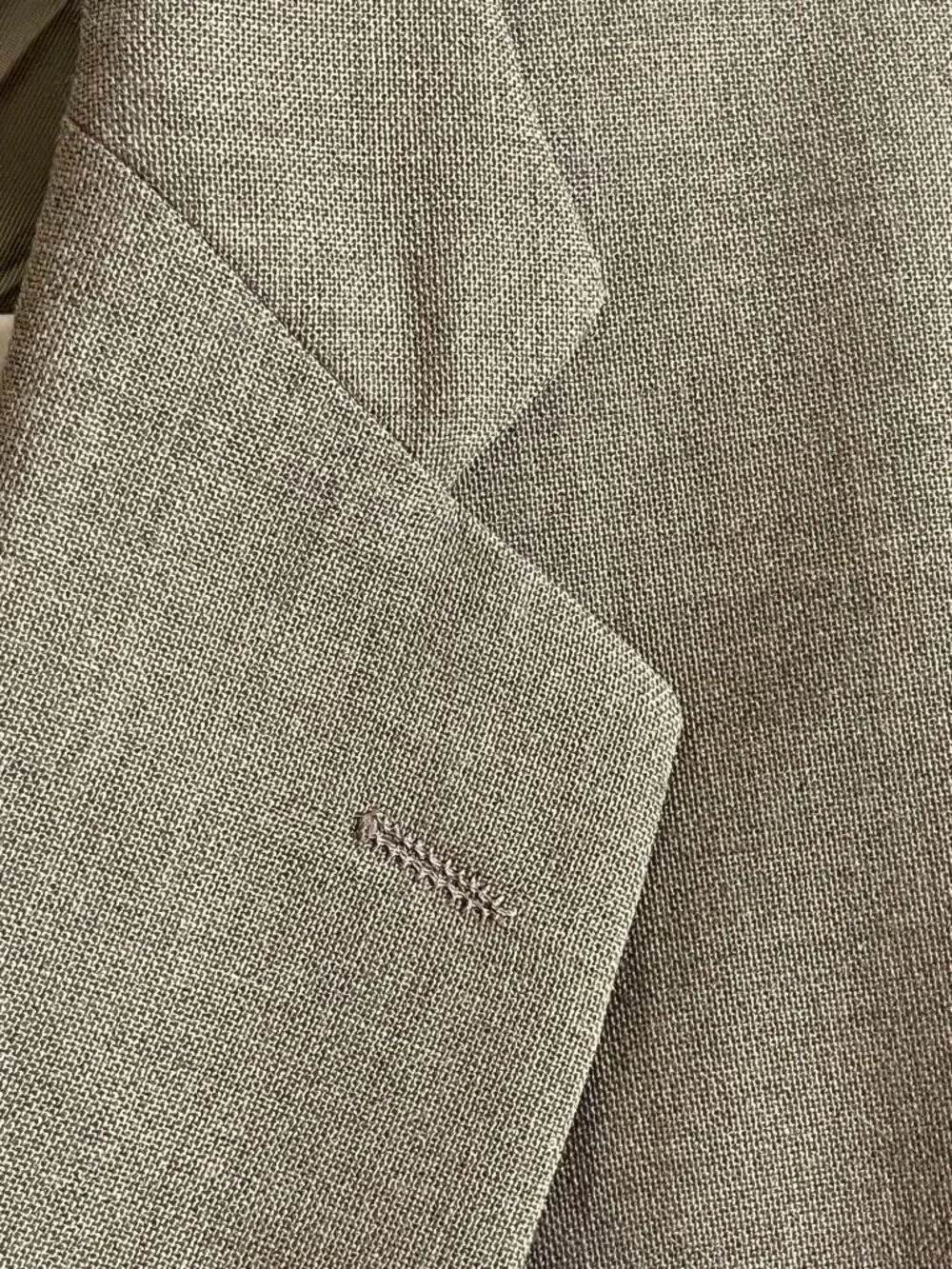 Neutral Wool Sport Jacket Brown 44R Preppy Wedding Formal Work Office Classic